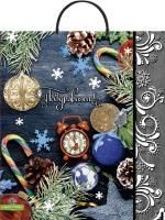 НГ Пакет с пластмассовыми ручками (38х44)-90 Новогодняя композиция Нео-Пак 5/100 