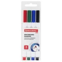 Маркер для доски НАБОР 4шт 3 мм BRAUBERG "LINE" с клипом Маркер для доски НАБОР 4шт 3 мм BRAUBERG "LINE" с клипом