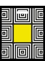 Пакет с вырубной ручкой (38х45)-60 Желтый квадрат Тико 50/500