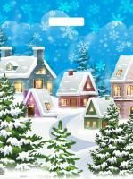 НГ Пакет с вырубной ручкой (38х45)-60 Зимнее утро 50/500