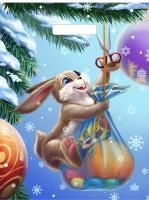 НГ Пакет с вырубной ручкой (31х40)-60 Зайка с подарком ТИКО 50/500