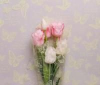 Ролик 70см х8м пленка полипропилен с рисунком Бабочки желтый 1/10